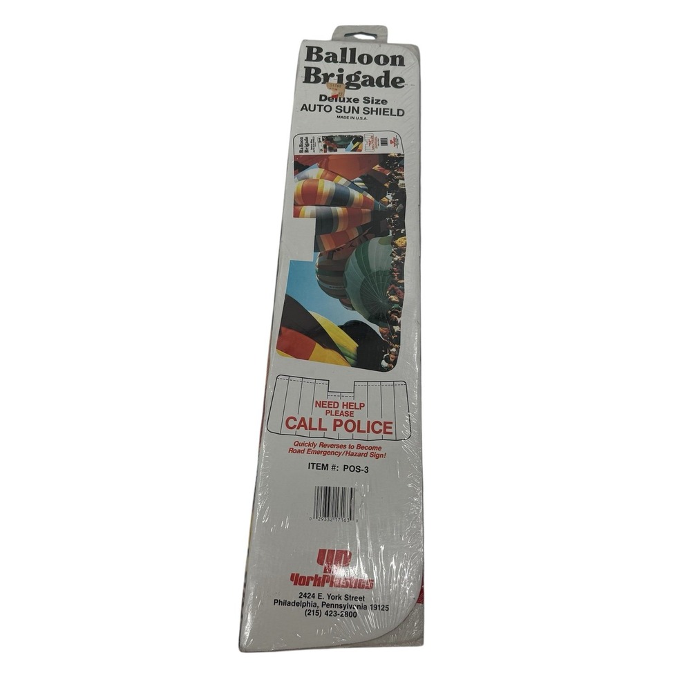 Vintage Car Windshield Sun Shade Visor‎ USA Made balloon brigade hot air balloon